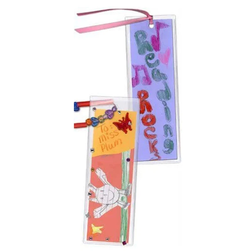 Super Sale 30 Pcs Clear Bookmark Sleeves Plastic Blank Photobooth Frames