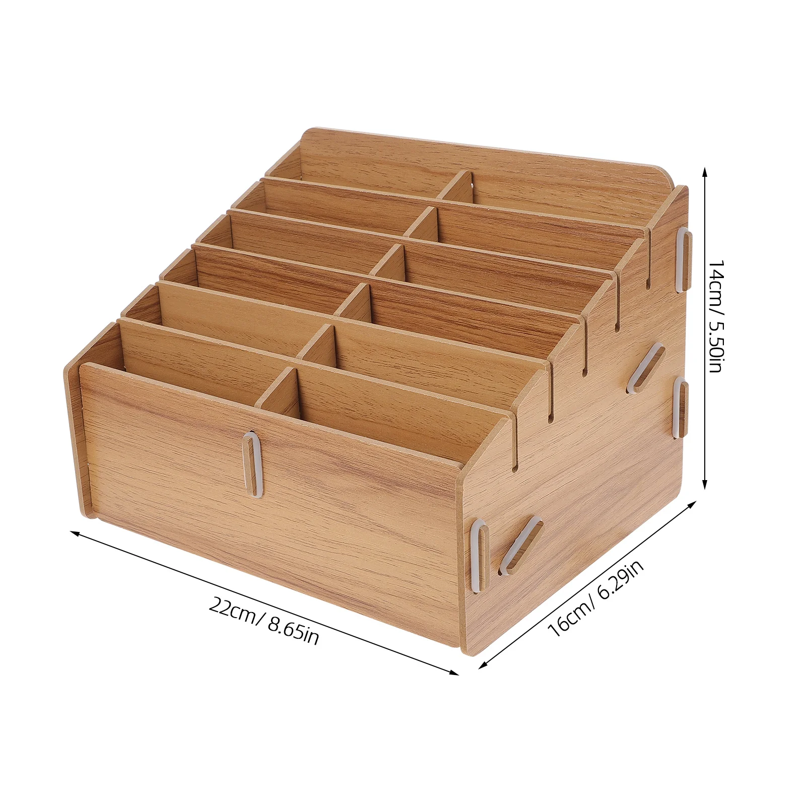Large Capacity Wooden Cards Storage Box Multi-Grid Game Cards Organizer Portable Case for Home Supplies
