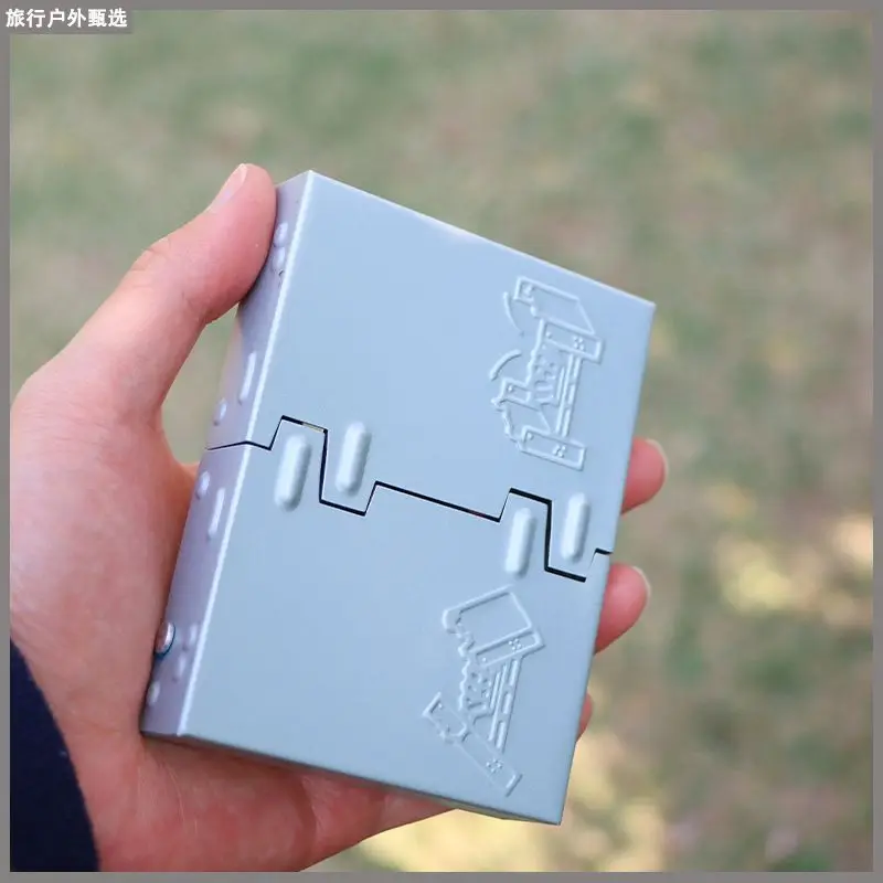 Camping Portable Solid Alcohol Stove Folding Cassette Foldable Outdoor Alcohol Stove Thickened