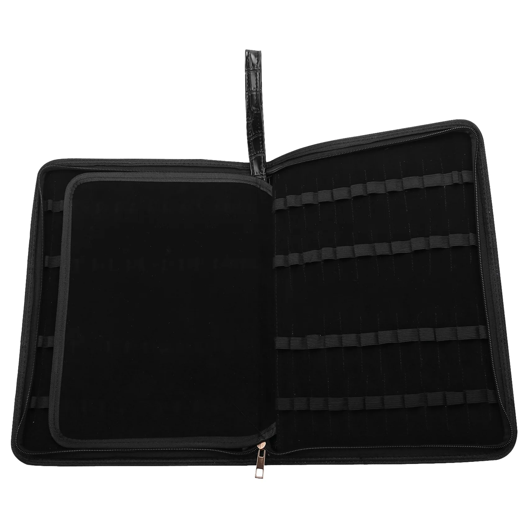 Чехол для перьевой ручки большой емкости из искусственной кожи черного цвета, 48 слотов, сумка для ручек, сумка-карандаш