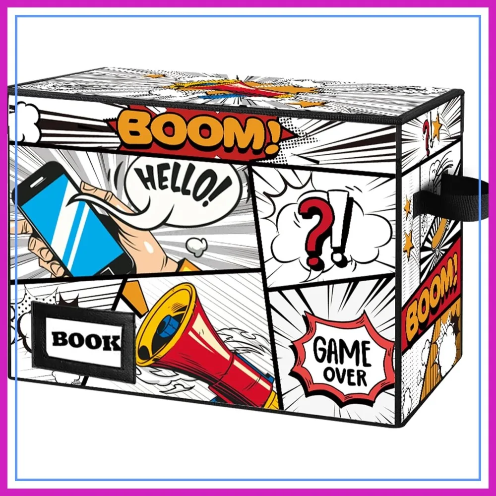 

Comic Book Storage Boxes, Protector Organizer 15.8x7.8x11.8in Collapsible Short Box Holds 160-180 Comics Heavy Duty Bin