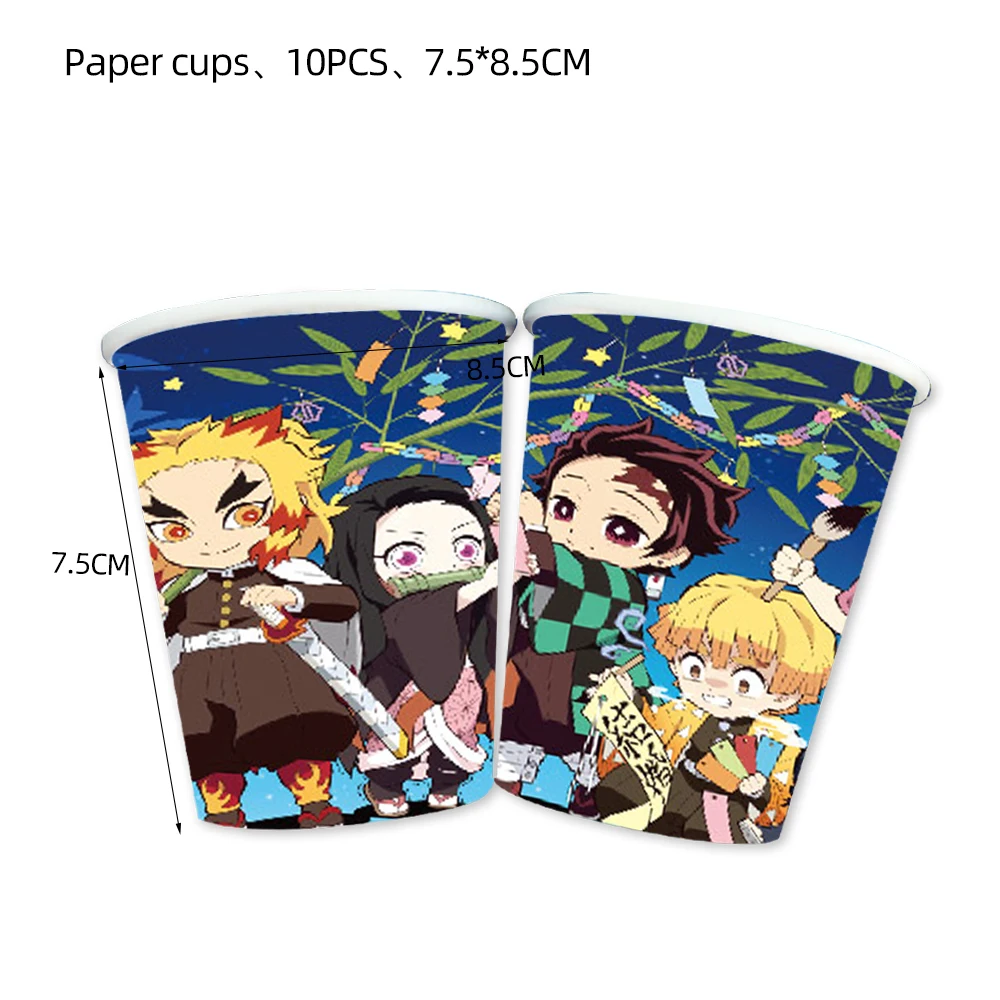 Anime Demon Slayer Kimetsu No Yaiba Party Decor Baby Shower dzieci materiały do dekoracji urodzinowej zestaw balonów konfigurowalny