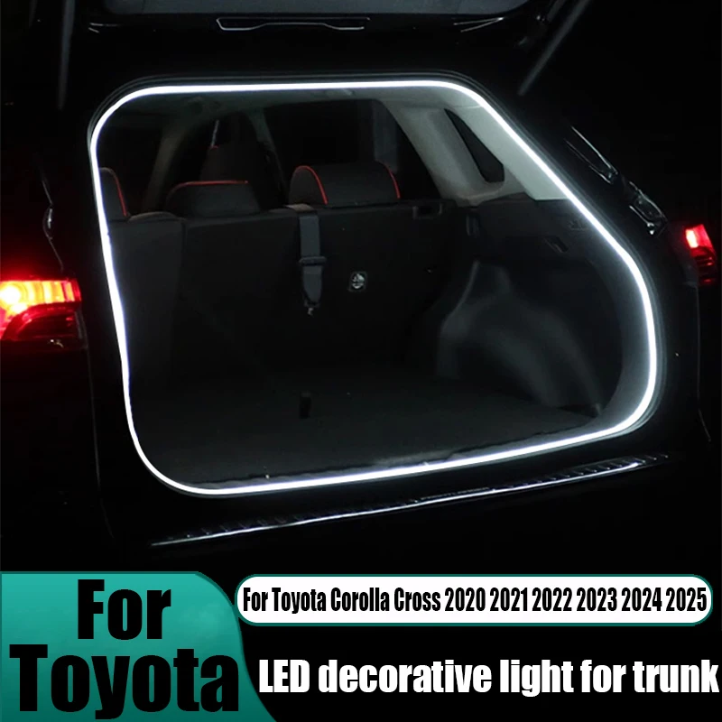 For Toyota Corolla Cross 2020 2021 2022 2023 2024 2025 rear trunk LED decorative light modification car interior accessories