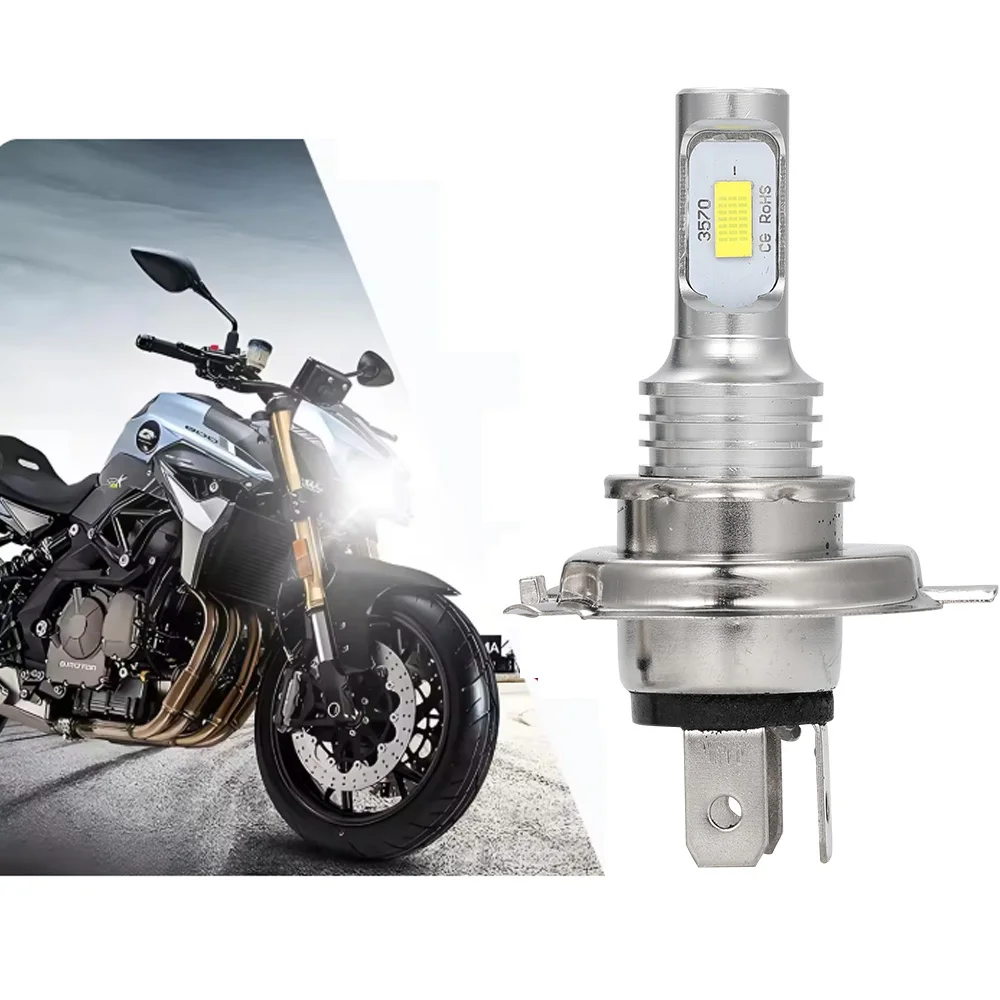 1Pcs Moto LED Lights H7 H4 9003 HIR2 LED Lamp Headlight Bulb for Motorcycle Motorbike Accessories Hi/Low High Low Beam