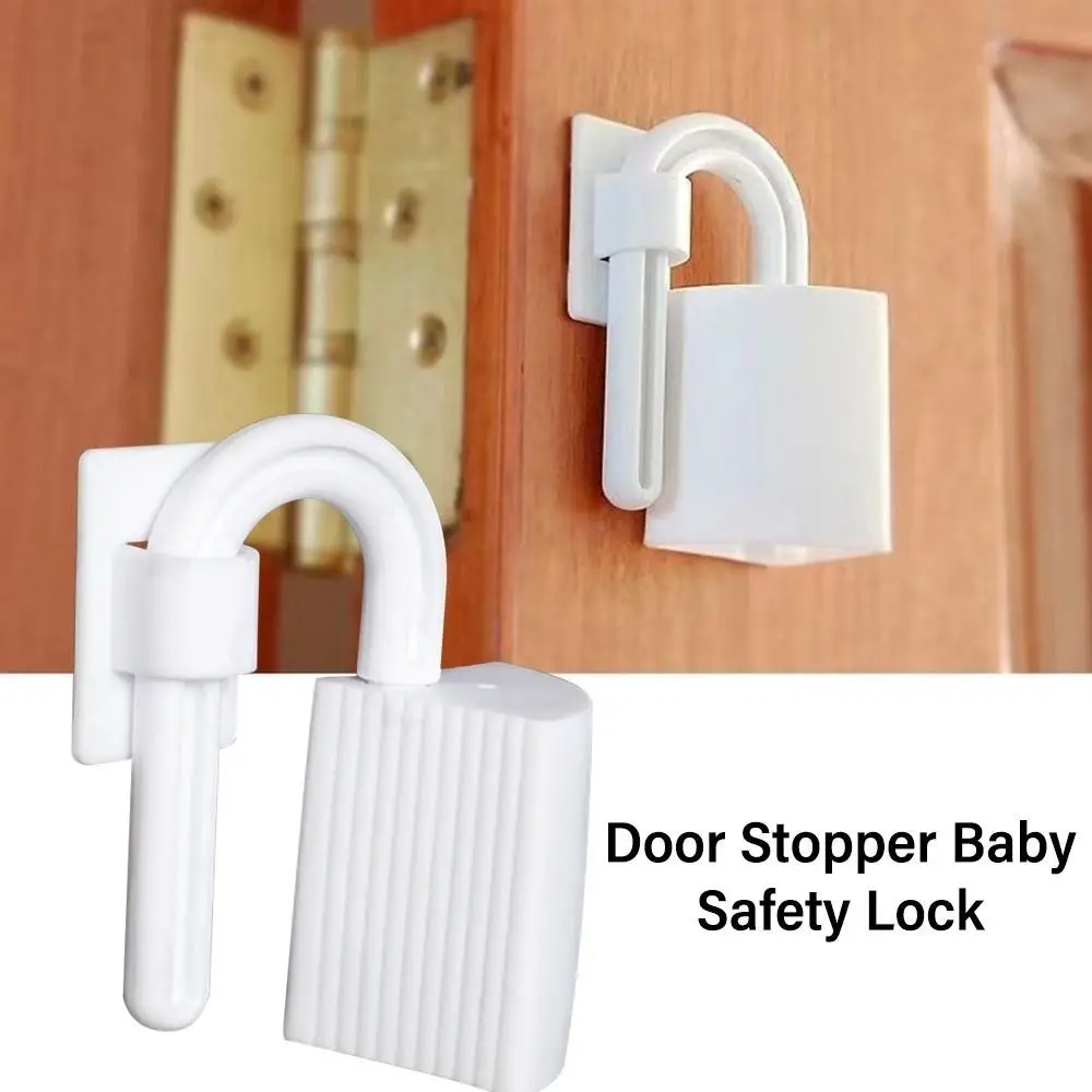 

New PP Door Stopper Anti-grip Durable Children Security Protection Anti Pinch Hand Easy to Install Baby Safety Lock Door