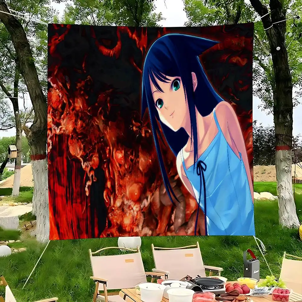 Horror Novel The Song Of Saya Anime Chart Flag for Living Room Home Dorm Decor Art Home Decor Banner