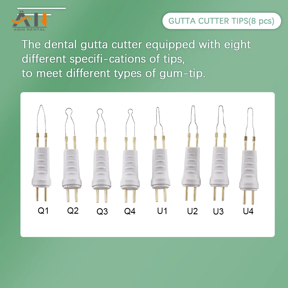 Dental Gutta Percha Cutter Endo Oral Obturation System Dissolved Breaker Cutter with 8 Tips Teeth Whitening Dental Equipment