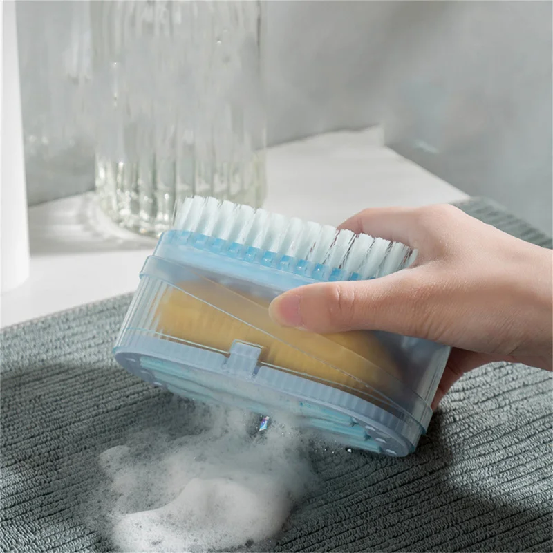 Multifunctional Soap Box Bathroom Roller Brush Type Soap Dish Holder Laundry Soap Drain Box Non-slip Foam Bubbler For Washing