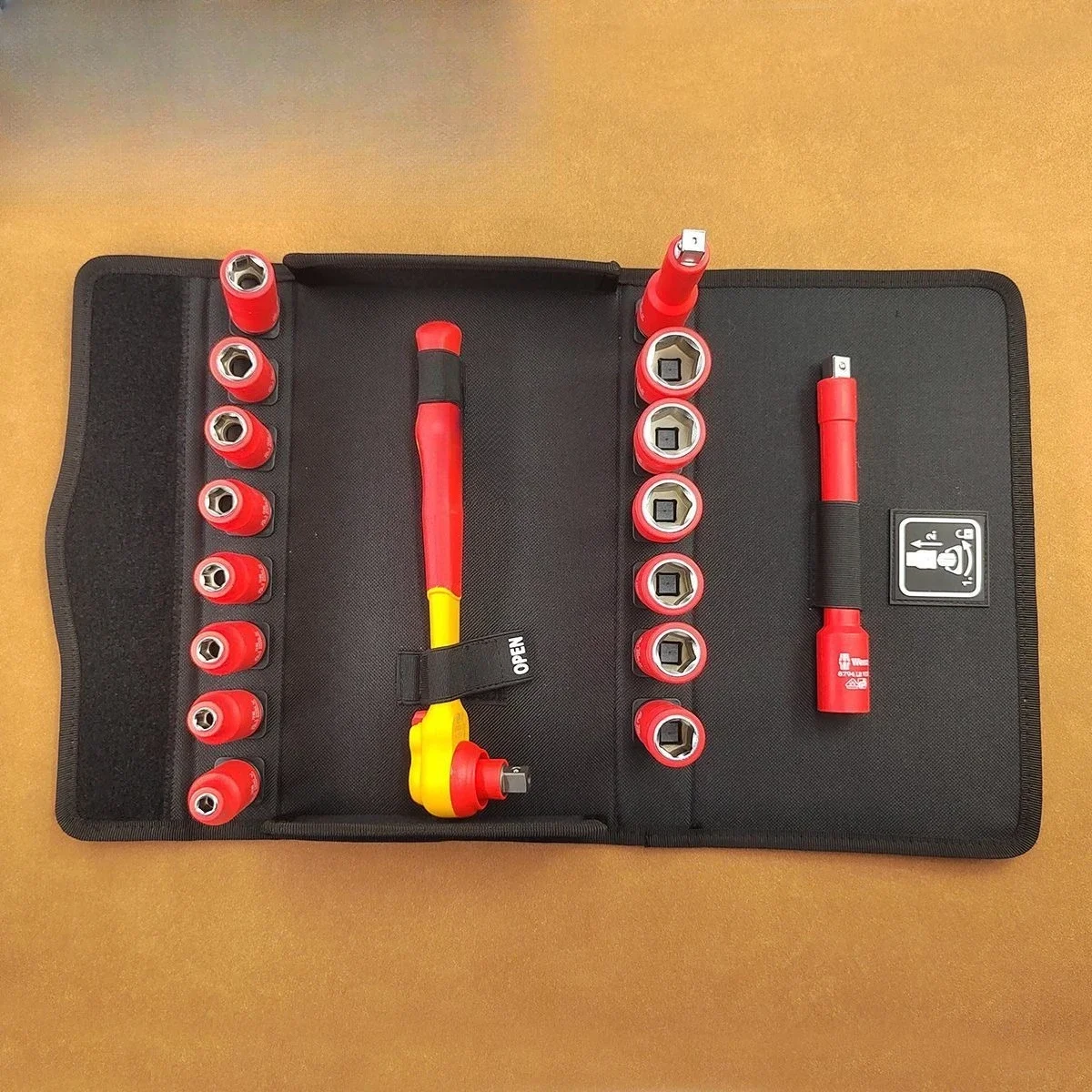 Vera 8100SB VDE 1 Zyklop insulated ratchet wrench 17-piece set 3/8 inch
