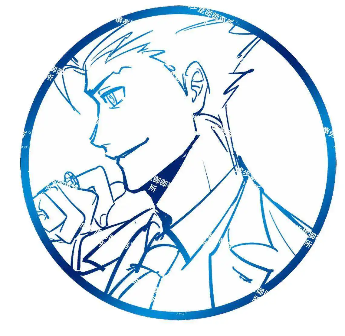 Anime Ace Avvocato Phoenix Wright Miles Edgeworth Cosplay Cartolina Distintivo Ciondolo Spilla Portachiavi Portachiavi Carta Ornamento Accessorio