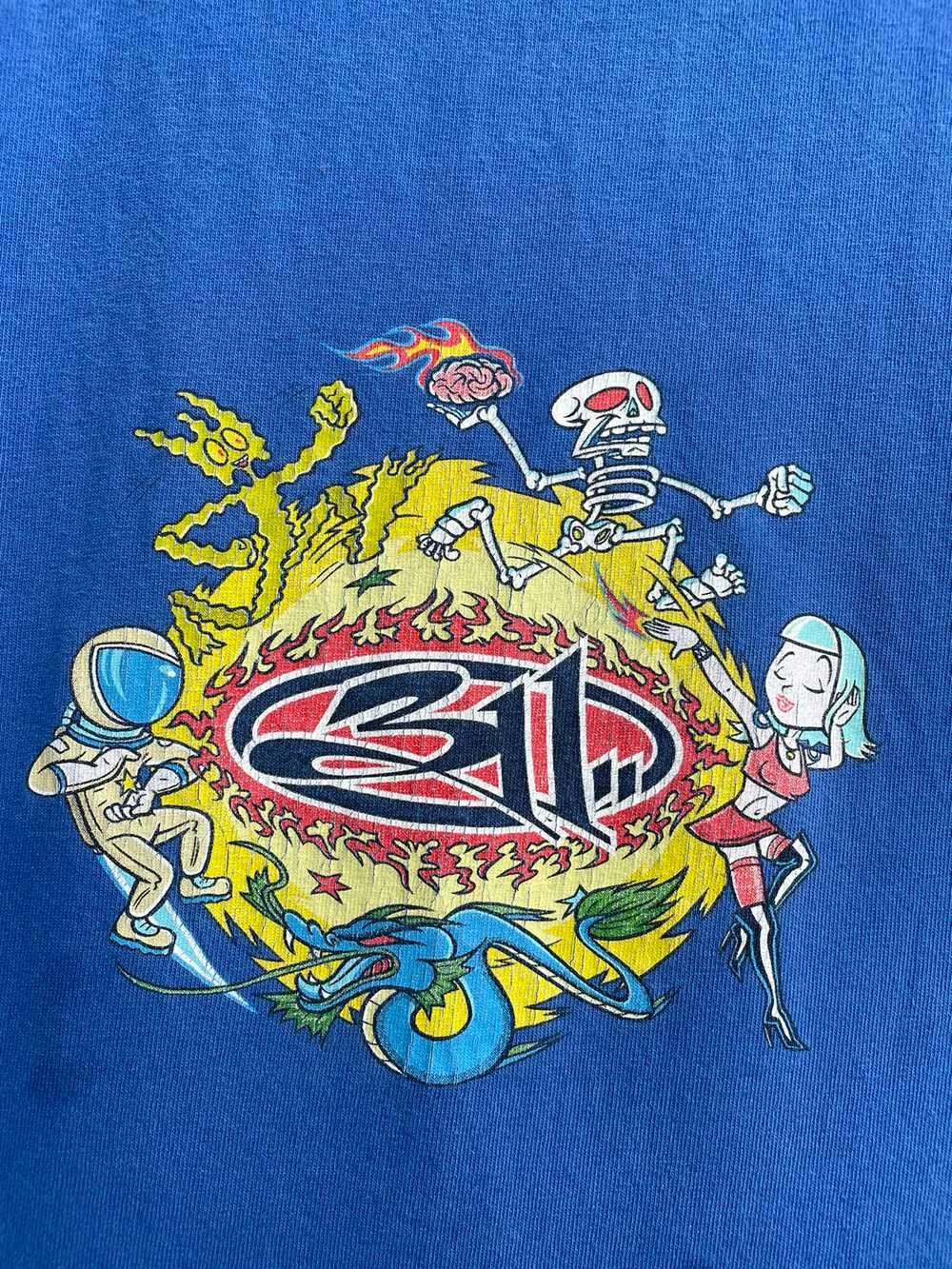 311 Reggae Band Tees Central Logo Tee Short Sleeve Gift Fan Blue Shirt AR218