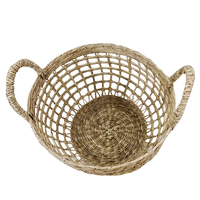 Seagrass Woven Basket Decorative Storage Baskets for Flowers Handmade Straw Basket Decoration Gift