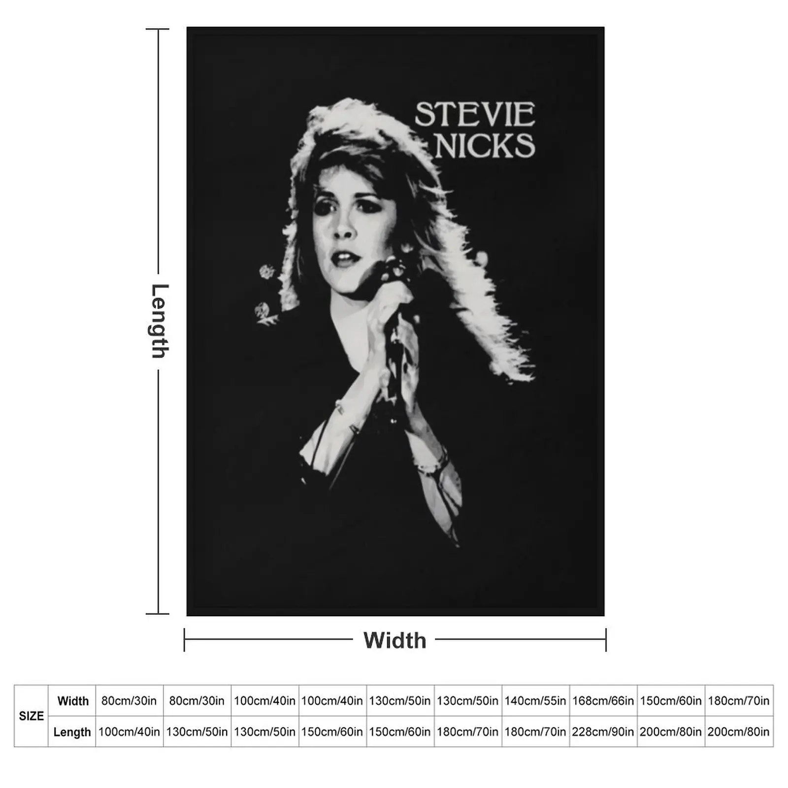 Stevie Silhouette - Stevie Nicks Throw Blanket Personalized Gift Thermals For Travel Hairy anime Blankets