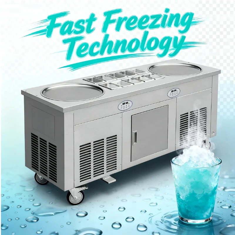 Thai Ice Cream Roll Making Machine Multifunctional Stainless Steel Stir Fried Yogurt Machine