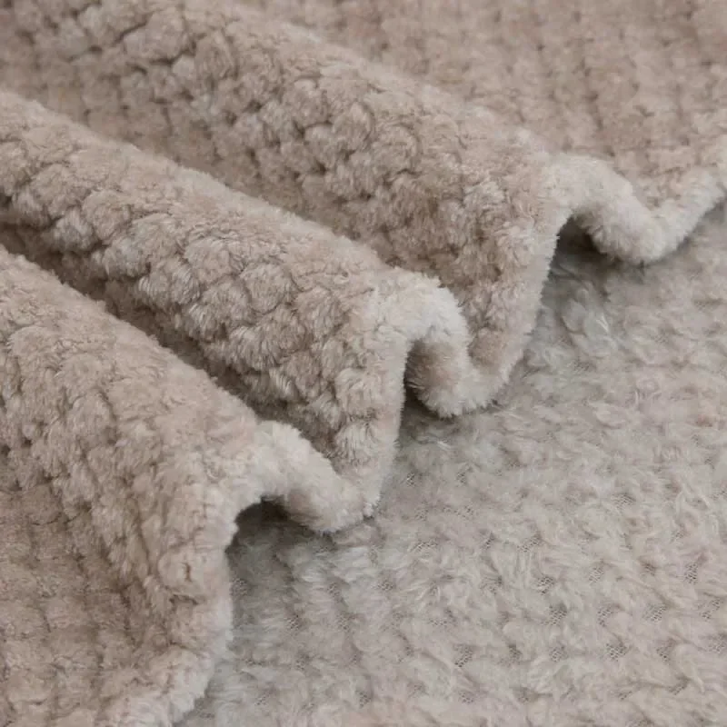 6 Sizes Soft Flannel Throw Blanket Bed Cover Winter Warm Stitch Fluffy Bedspread for Sofa Bedroom King/Queen Size