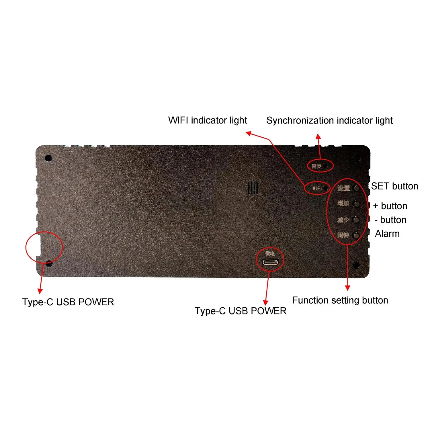 WIFI ساعة توقيت الشبكة اللاسلكية LED ساعة إلكترونية عرض الوقت سنة شهر يوم ساعة دقيقة الثانية ساعة منبه Typec USB #4
