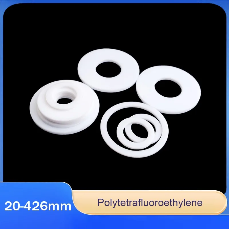 

Polytetrafluoroethylene Gasket Thickness 3mm Inner Diameter 15- 426mm PTFE Flat Gasket High Temperature Resistance Anti-aging