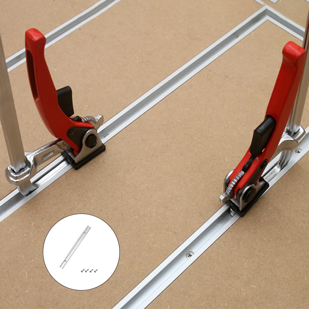 

34x12 T Track Clamp Holder for Woodworking Enhances Project Alignment with Benchtop Table Saws and Router Tables