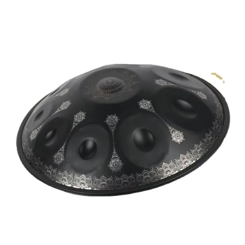 Handpan Kurd en Re menor de 22 pulgadas, modelo estándar, color marrón, de acero inoxidable, instrumento de percusión musical para tocar de mano