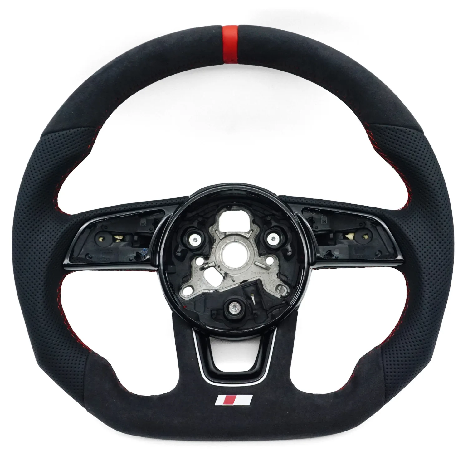 Suitable for Audi A4 B9 S logo standard turning hair punching red line with red correction standard steering wheel sports model