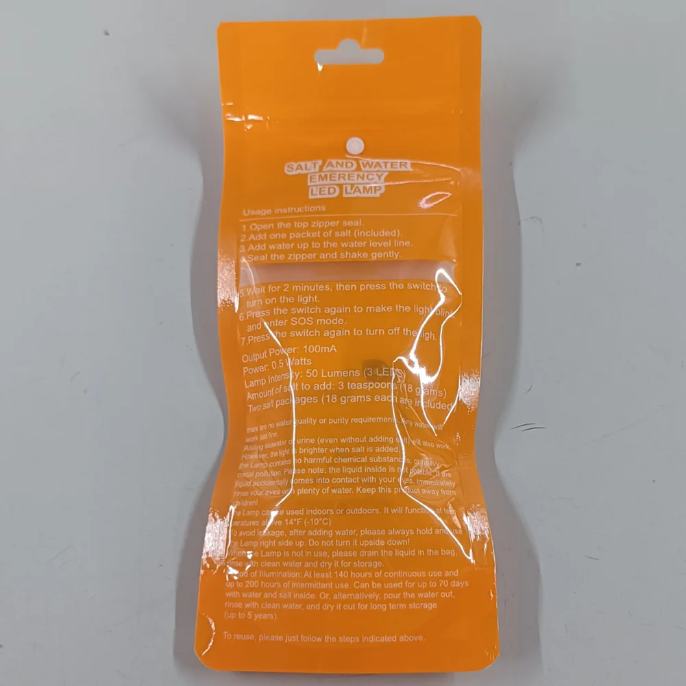 مصباح LED للطوارئ للمياه المالحة 50LM مصباح طوارئ للتخييم محمول مقاوم للماء وقابل لإعادة الاستخدام لمستلزمات السفر للسيارة والشاطئ الخارجي #1