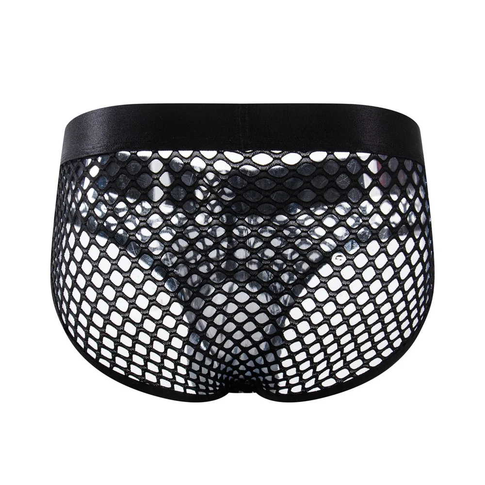 Jockmail Calzoncillos Hombres Cuecas Transparent Mesh Fishing Net Low Waist Sexy Taste Sissi Panties New Erotic Lingerie