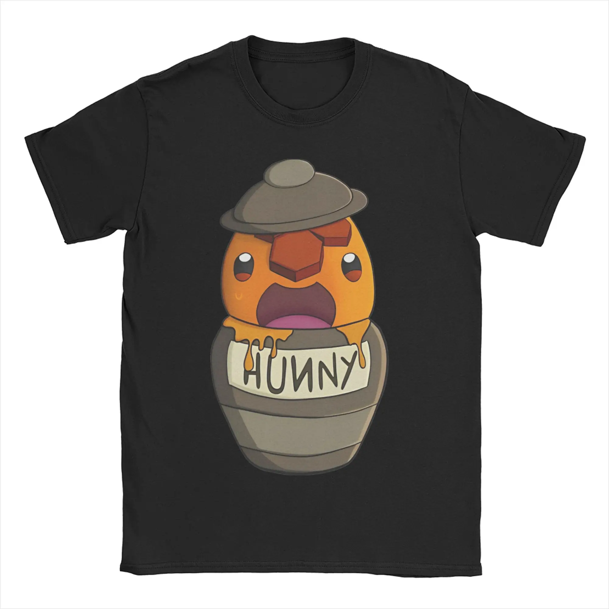 Novelty Honey Slime Hunny Pot Slime Rancher T-Shirt Men's Round Neck Short Sleeve Clothes Video Game Cotton Summer Top Tee