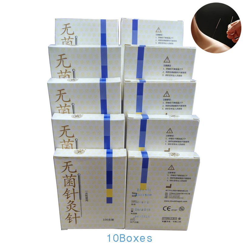 10 Boxes Multi Size Acupuncture Needle 1000 Sterile Chinese Meridian Therapy Beauty Health Body Accupuncture Acupoint