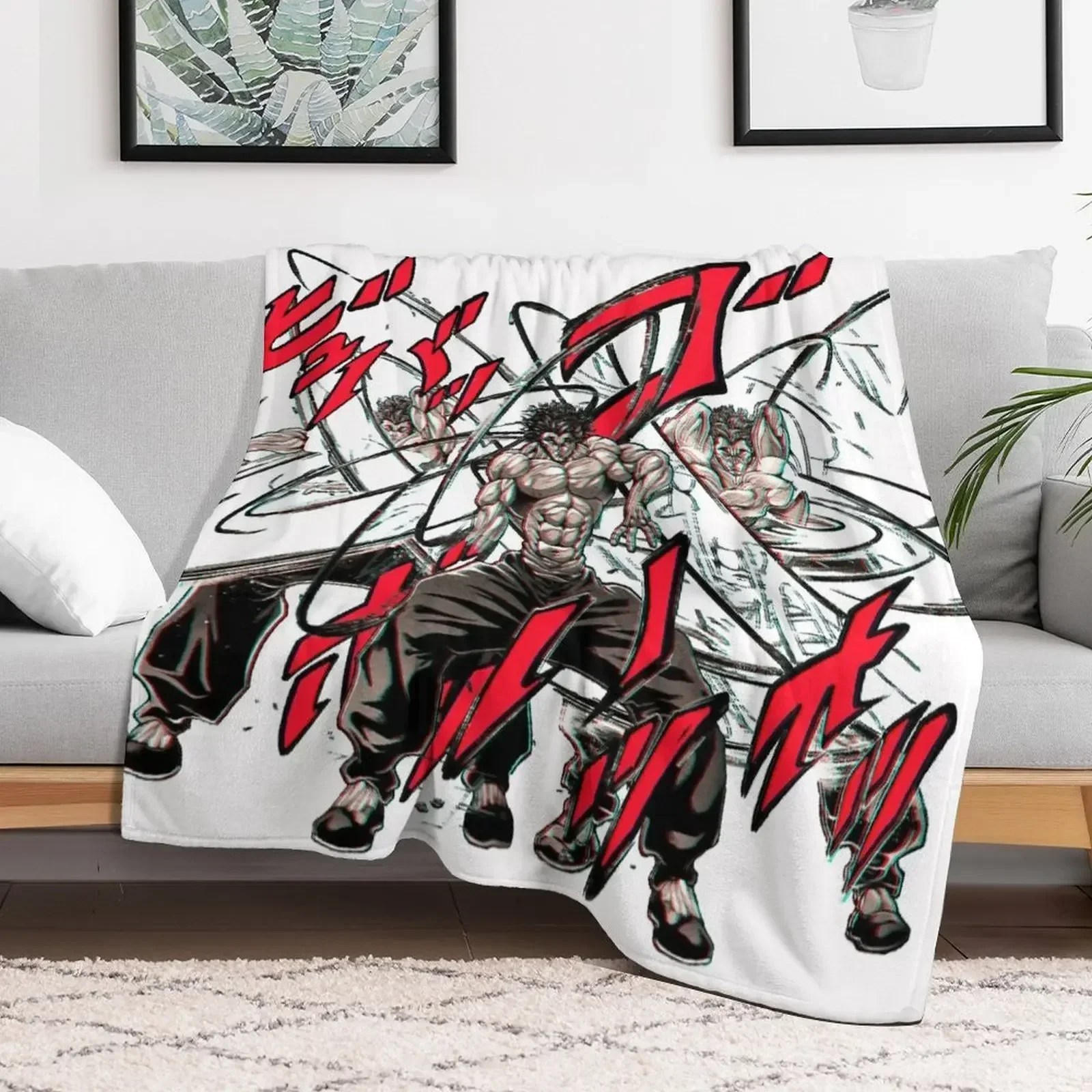 

Yujiro Hanma Best Moment! (Version 2) Throw Blanket Blankets Sofas Of Decoration Flannels Moving Blankets