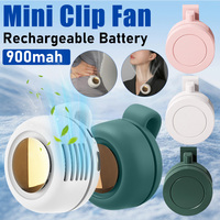 Portable Bladeless Electric Fan 900mah Adjustable 3 Speeds Suspended Hanging Waist Neck Waist fan suitable for outdoor Home 