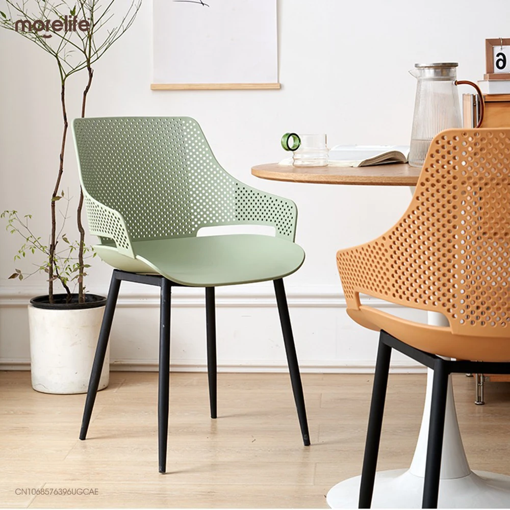 Modern Minimalist Dining Chair Wooden Leg Plastic Luxury Soft Chair Ergonomic, Toilet Chair Restaurant Coffee Shop Furniture
