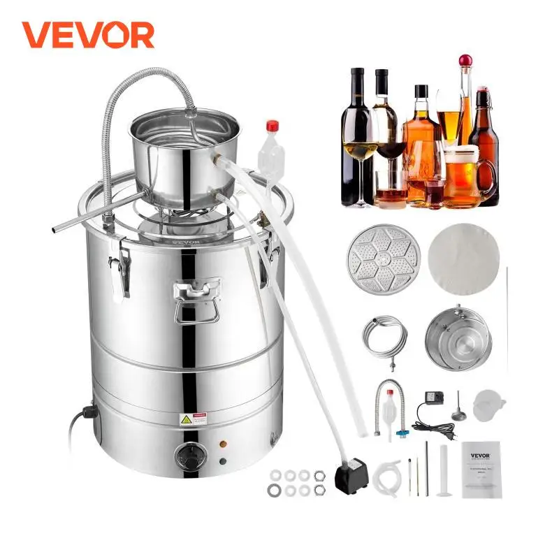 

VEVOR 30/50L Stainless Steel Alcohol Distiller Alcohol Still Essential Oil Brewing DIY Whisky Wine Brandy Distillery Home Use