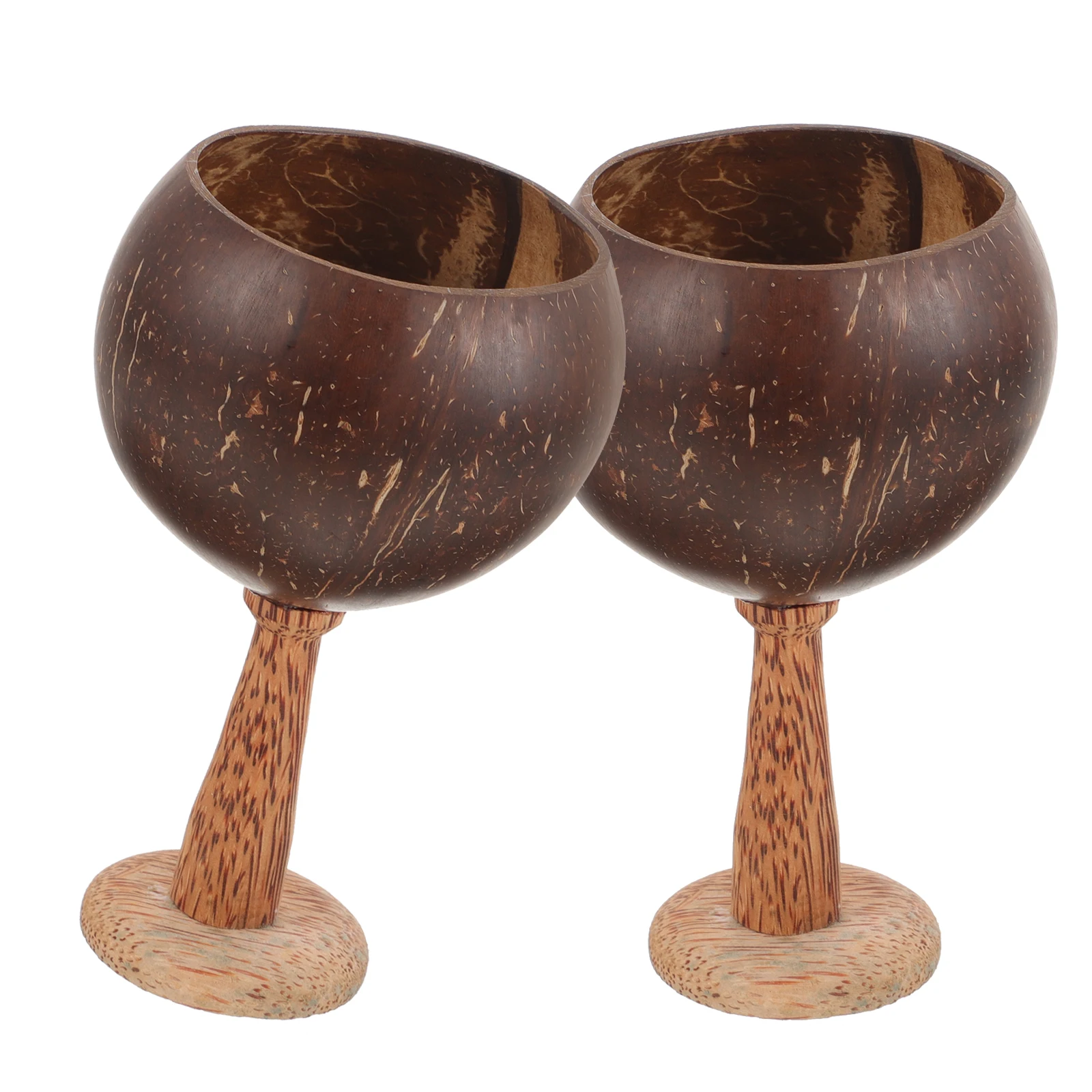 

2pcs Shell Cocktail Goblet Glass Retro Hawaiian Party Drinking Cups Coconut Shell Cup Novelty Wine Liquor Cup Party Wine Cups