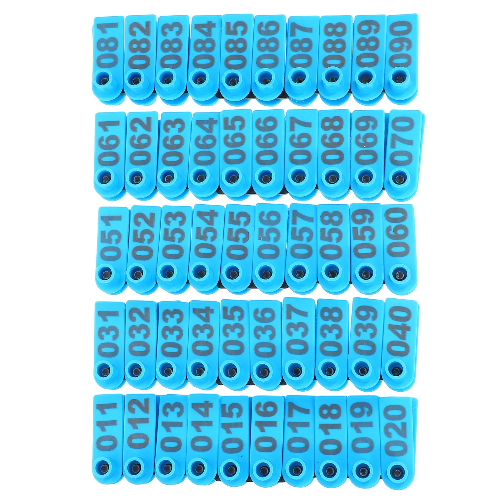 100Pcs Cattle Ear Tags Sturdy Tpu Sheep Goat Pig Ear Markers Farm Animal Identification Number Tags for Efficient Tracking