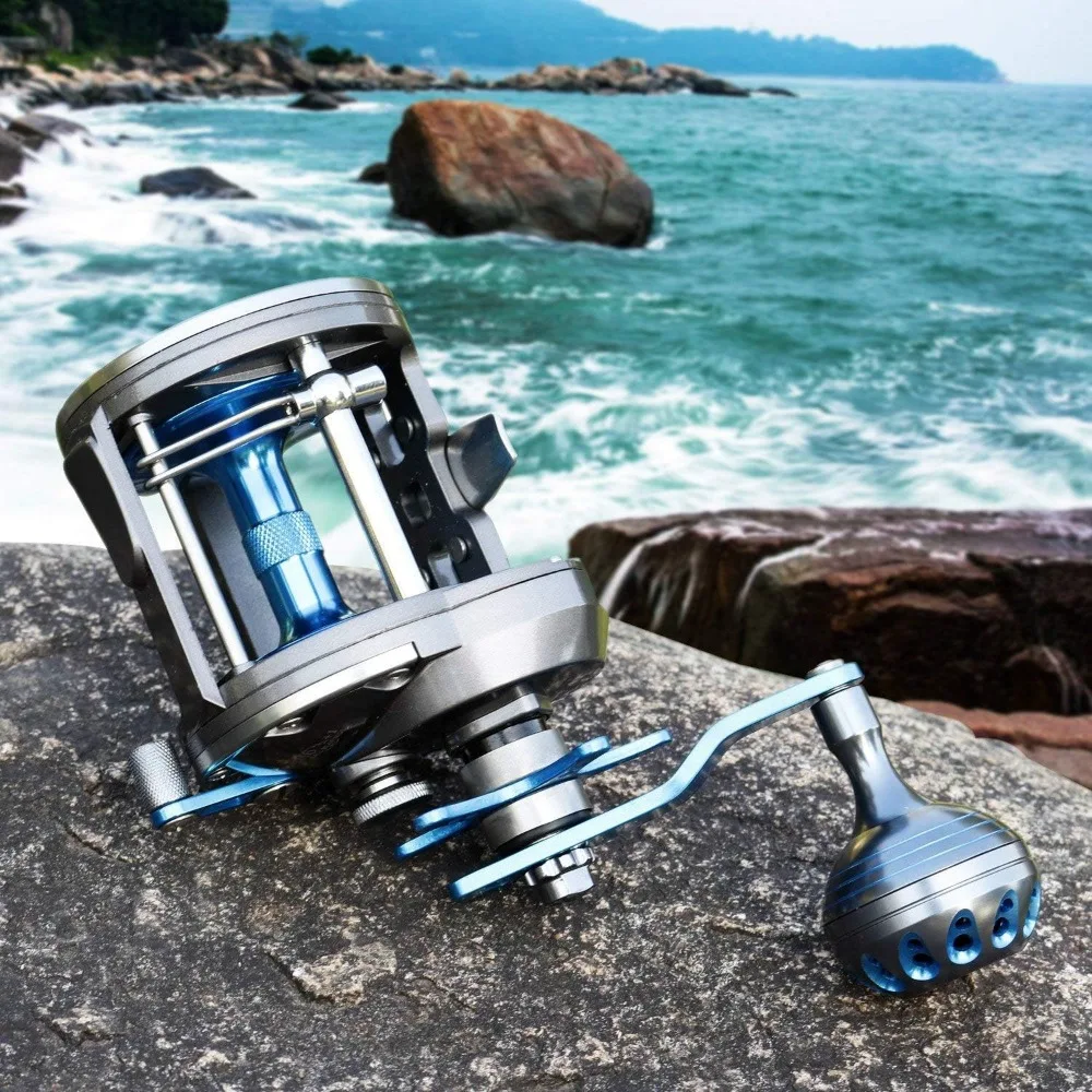 Imagem -06 - Água Salgada Nível Wind Reels Trolling Reel Drag Reels Pesca do Barco Pesca Oceano Sea Bass Grouper Salmão