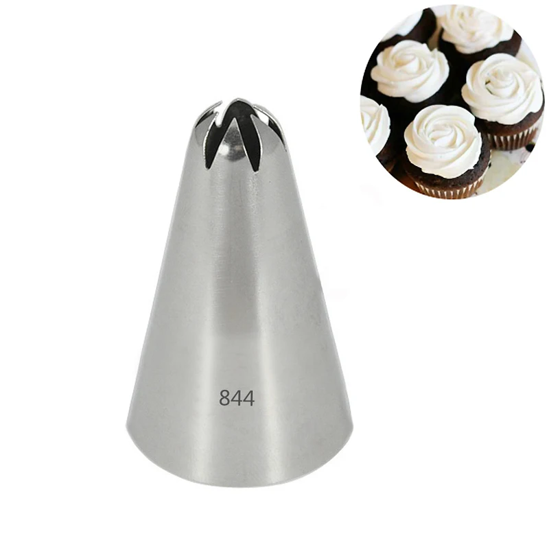 

Large #844 Cream Cake Decorating Tips Stainless Steel DIY Cupcake Pastry Icing Piping Nozzles Cake Fondant Baking Tools