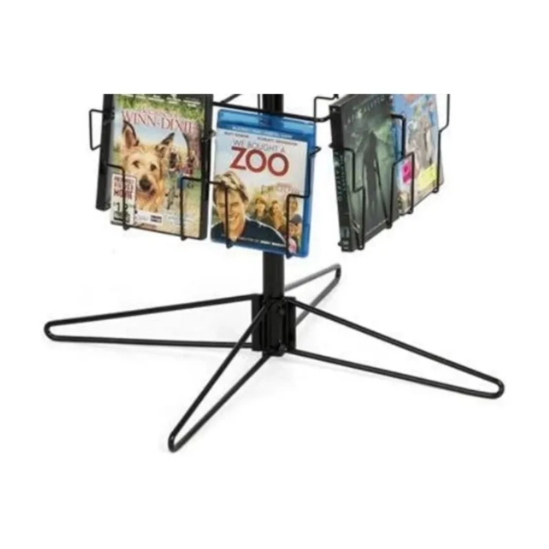 Rotating Floor Metal Pocket Post, Stand Rack, Cartão, Display CD, Calendário, Revista