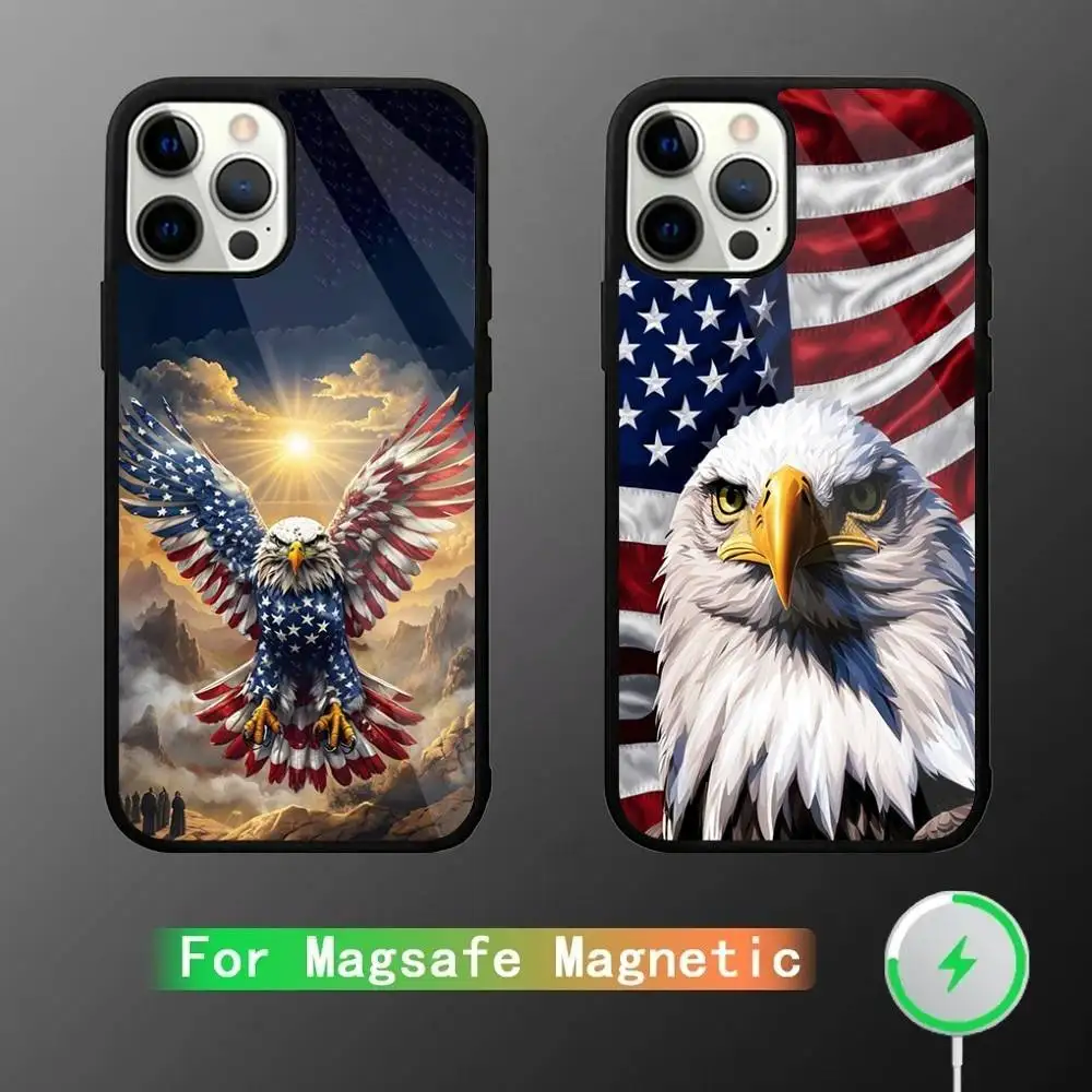 

Americans Flag Great Phone Case For iPhone 17,16,15,14,13,12,11,Pro,Max,Plus,Mini,SE4,E Magnetic Magsafe Wireless Charging