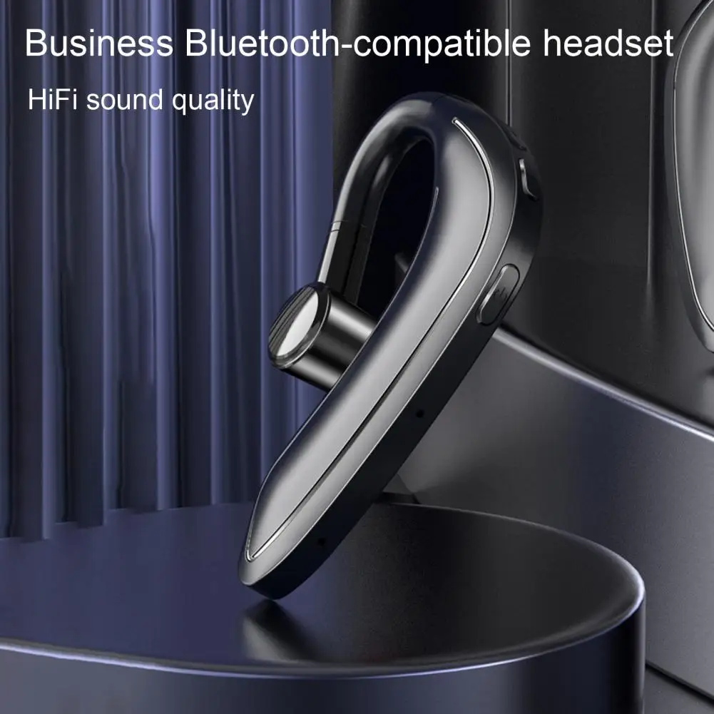 Bluetooth-compatible Earphone Practical Skin-friendly Bluetooth-compatible 5.0 Business Sports Wireless Headset