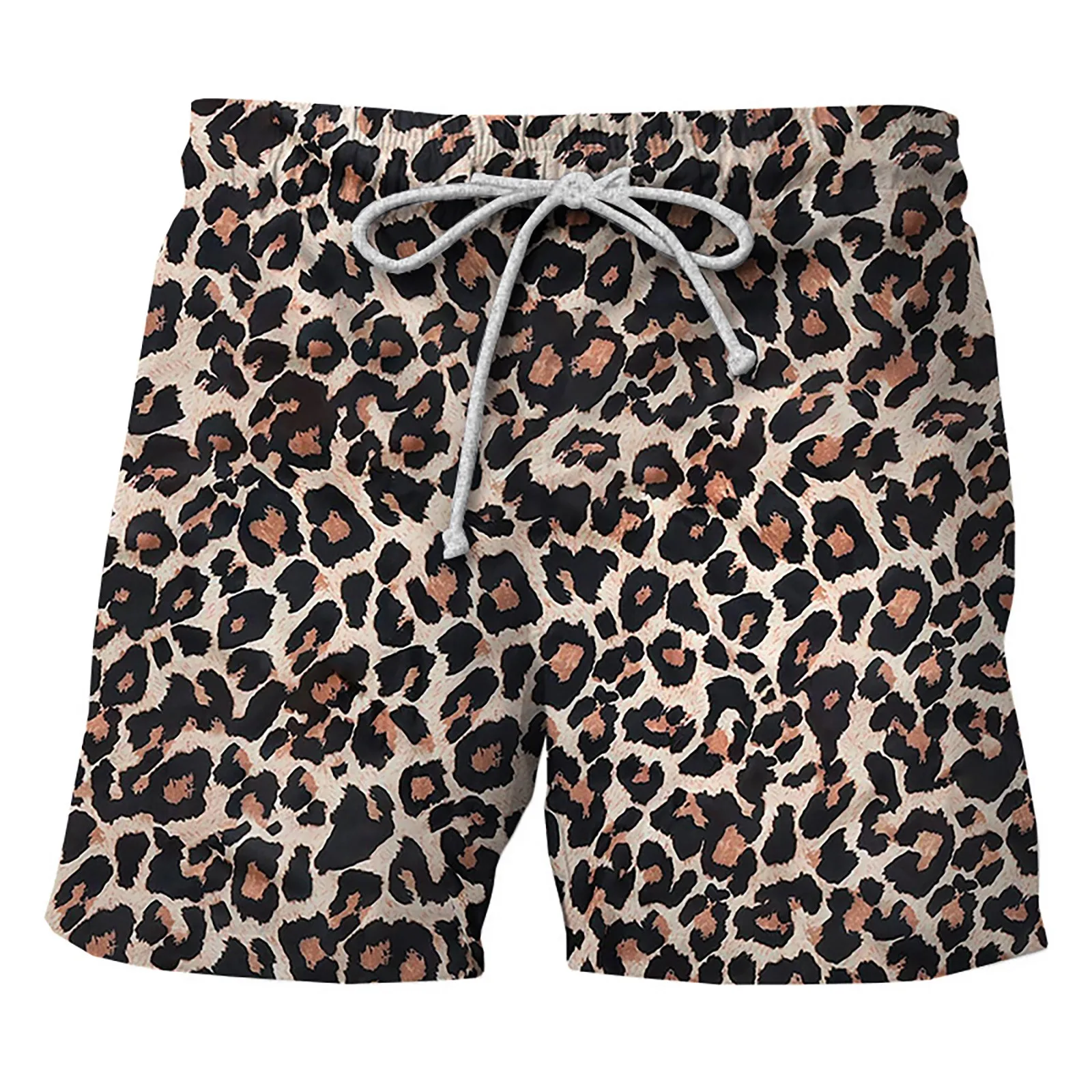 Men\'s Leopard Print Beach Shorts 3d Printed Casual Party Clothes Board Shorts Harajuku Breathable Swimsuit Homme Oversized