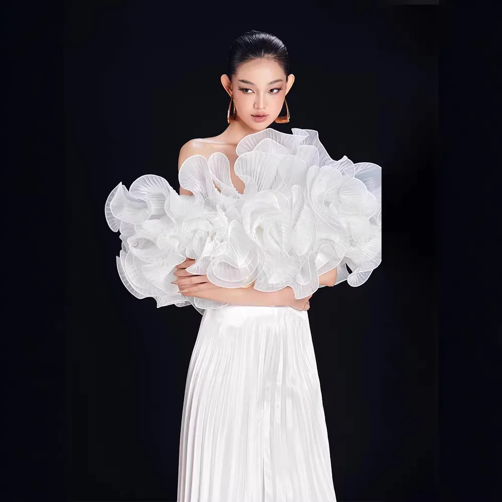 

Ele Sle Bandeau irt Top Women's Slim Fit No Sve Polyester Fiber Spring 2026 Faion Trend Casual Chic Design