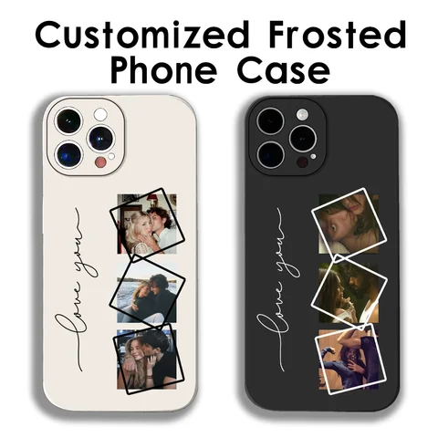 DIY Photo Customized Matte Phone Case For 18 17 16 15 14 13 12 11 X Pro Max Plus Xs Xr Air SE 8 7 6 Shockproof Soft Back Cover