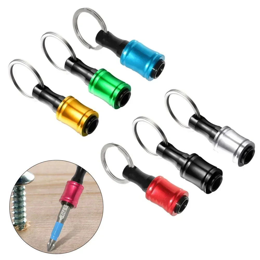 New Screwdriver Bit Holder  Drill Bit Holder Hex Shank Screwdriver Keychain Extension Bar Quick Release