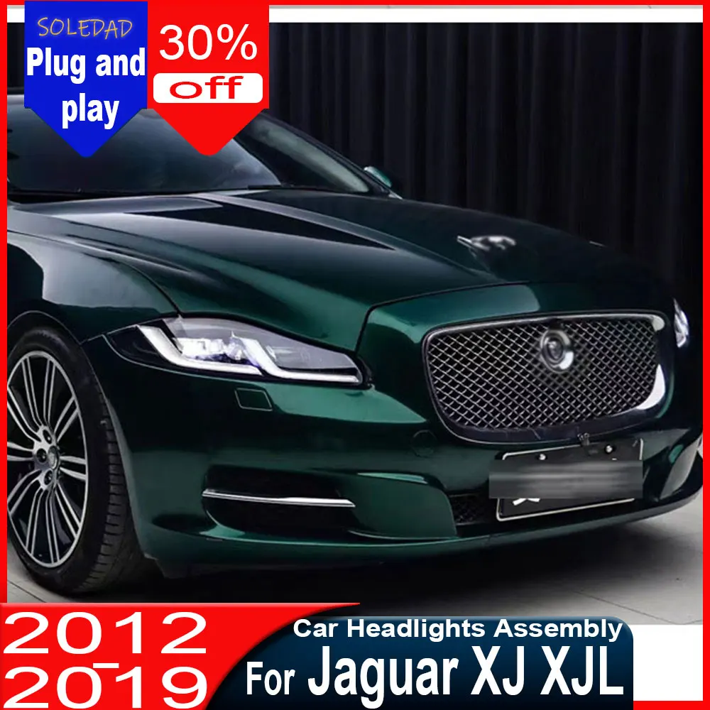 LED Head Lamp for Jaguar XJL XJ LED Headlight 2011-2019 Headlights XJ DRL Turn Signal High Beam Angel Eye Projector Lens