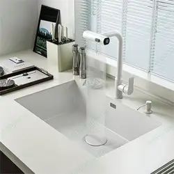 Fregadero de cascada de lluvia con mosca blanca para el hogar, grifo de acero inoxidable Nano 304, fregadero individual, lavabo de cocina, dispensador de jabón