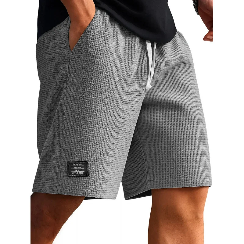 2026 Summer New Fashion Men Sports Shorts Drawstring Elastic Waist Casual Five Point Pants Young Pants