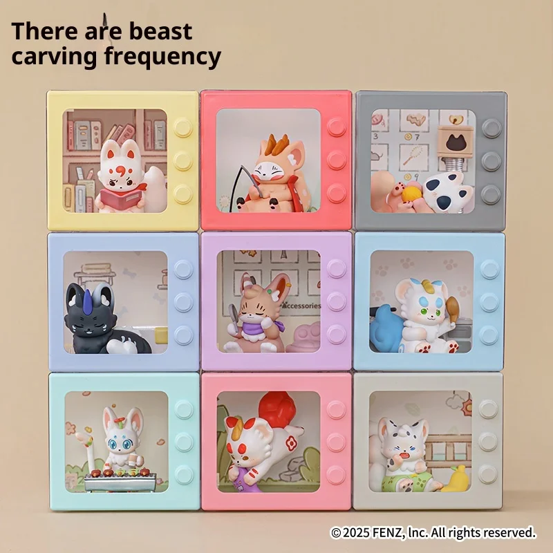 حار الوحوش والوحوش تربية سلسلة المشاهد الصغيرة يدوية الصنع الأصلي دمية الحلي الرسمية الطرفية صندوق أعمى فتاة هدية لعبة