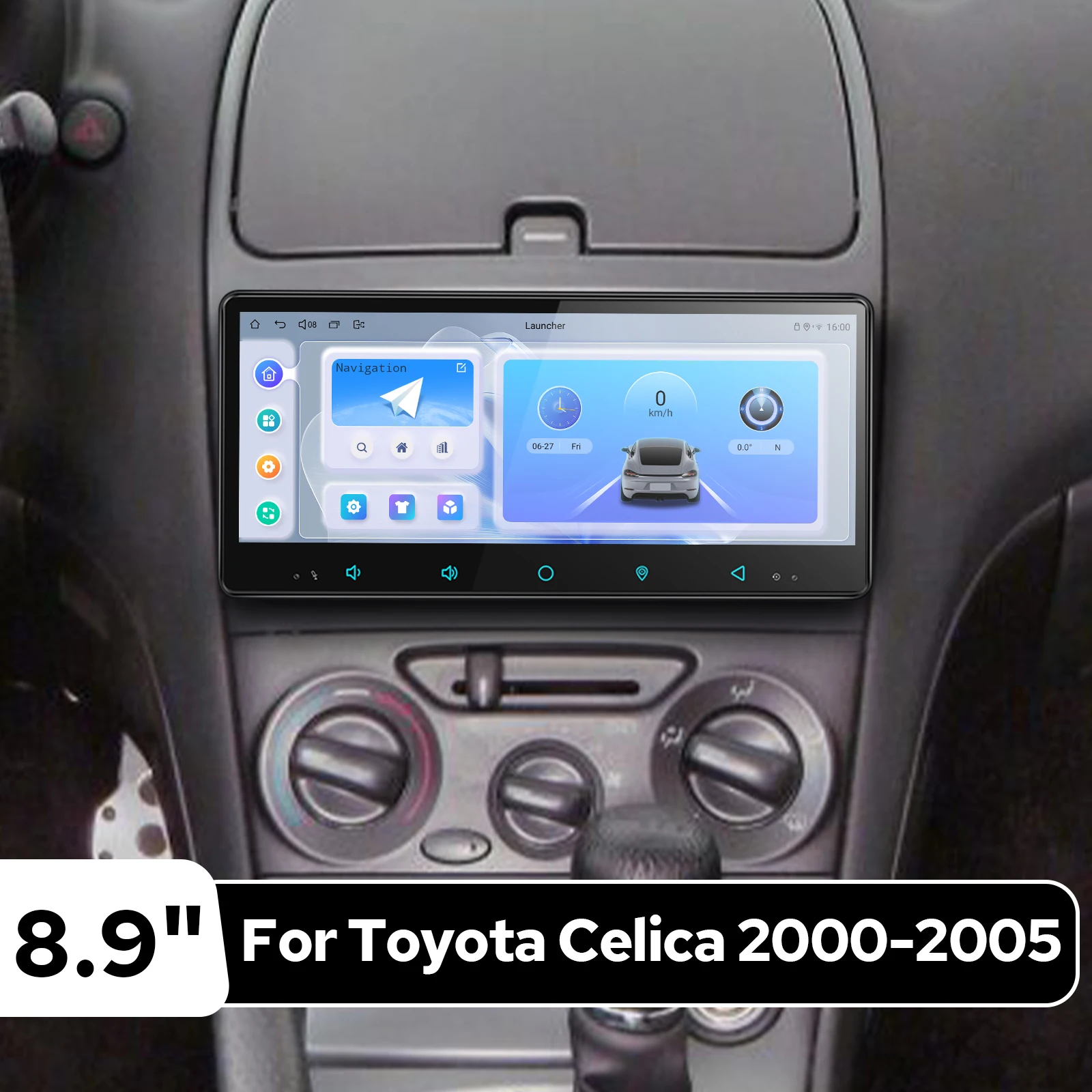 JOYING Upgrade Android Car Stereo For Toyota Celica 7th Gen 2000-2005 Plug & Play Floating Screen Wireless CarPlay Android Auto