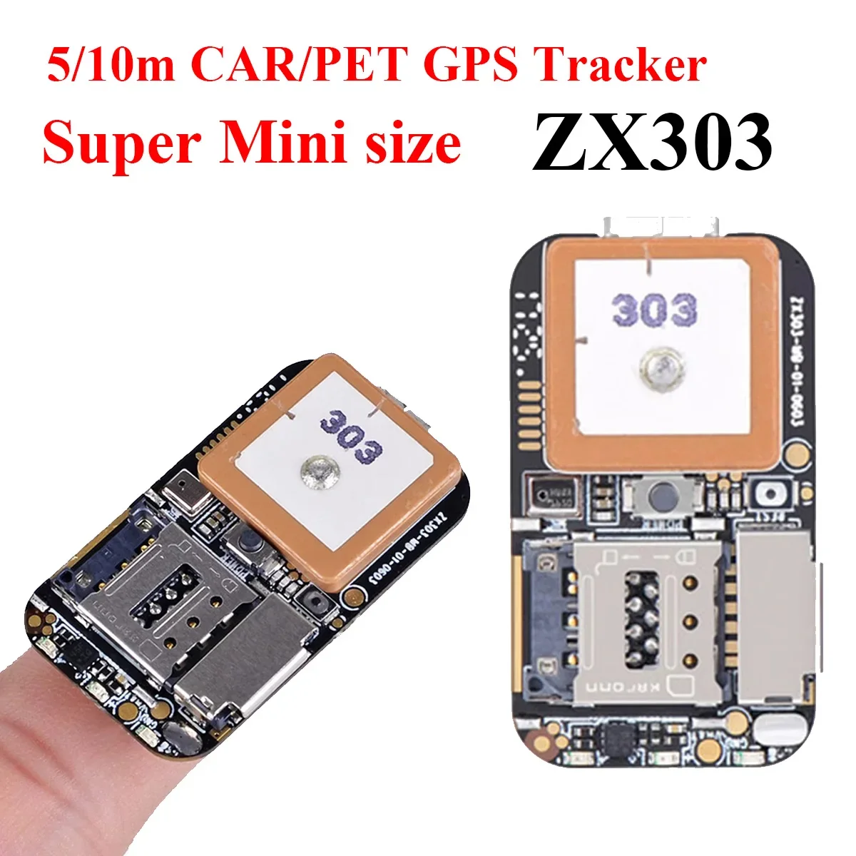 Супер мини-размер автомобильный GPS-трекер для домашних животных 5/10 м GSM AGPS Wi-Fi LBS локатор бесплатное отслеживание веб-приложений диктофон ZX303 PCBA внутри 87HE