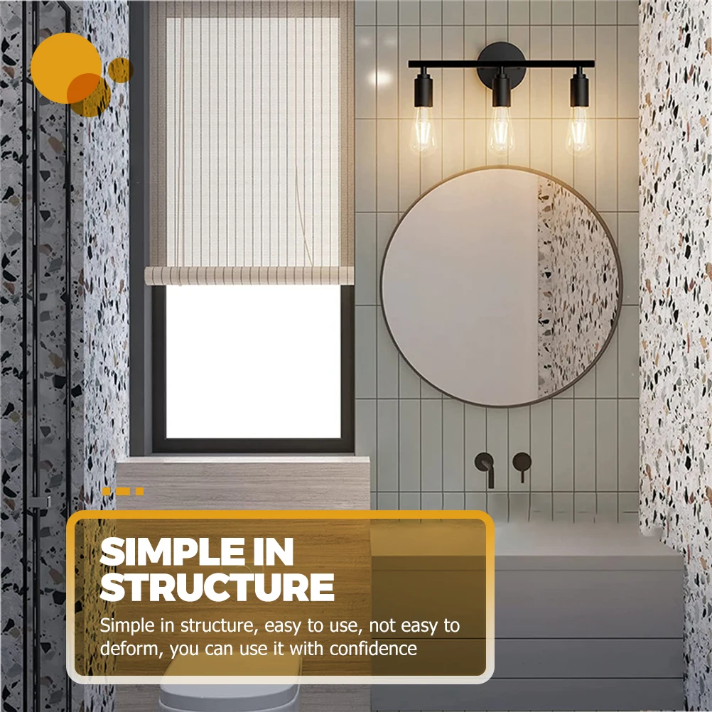 

LED Wall Lamp Decorative Iron Bath Light for Bedroom Living Room Kitchen Black Indoor Mount Wall Mounted Light Fixture